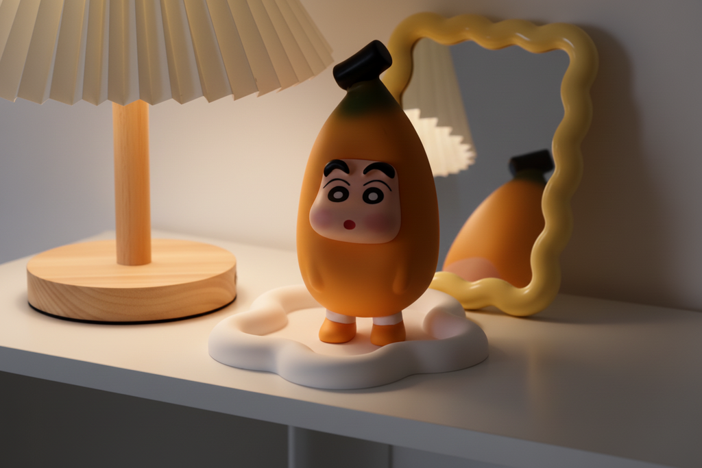Shinchan Banana Fruit Style Cartoon Figure 12cm