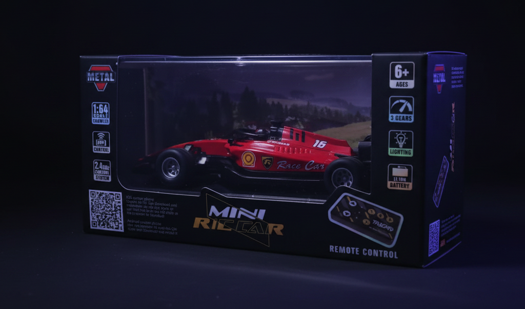 Mini RC Formula 1 Leclerc (with Driver) Speed Regulating Alloy Model Remote Control Car 1:64 Scale 2.4 GHz