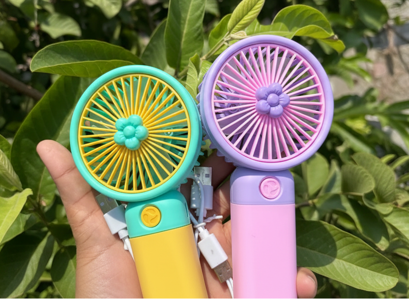 Mini Portable Fan Rechargeable Handheld & Desk Fan High Speed Motor USB Charging