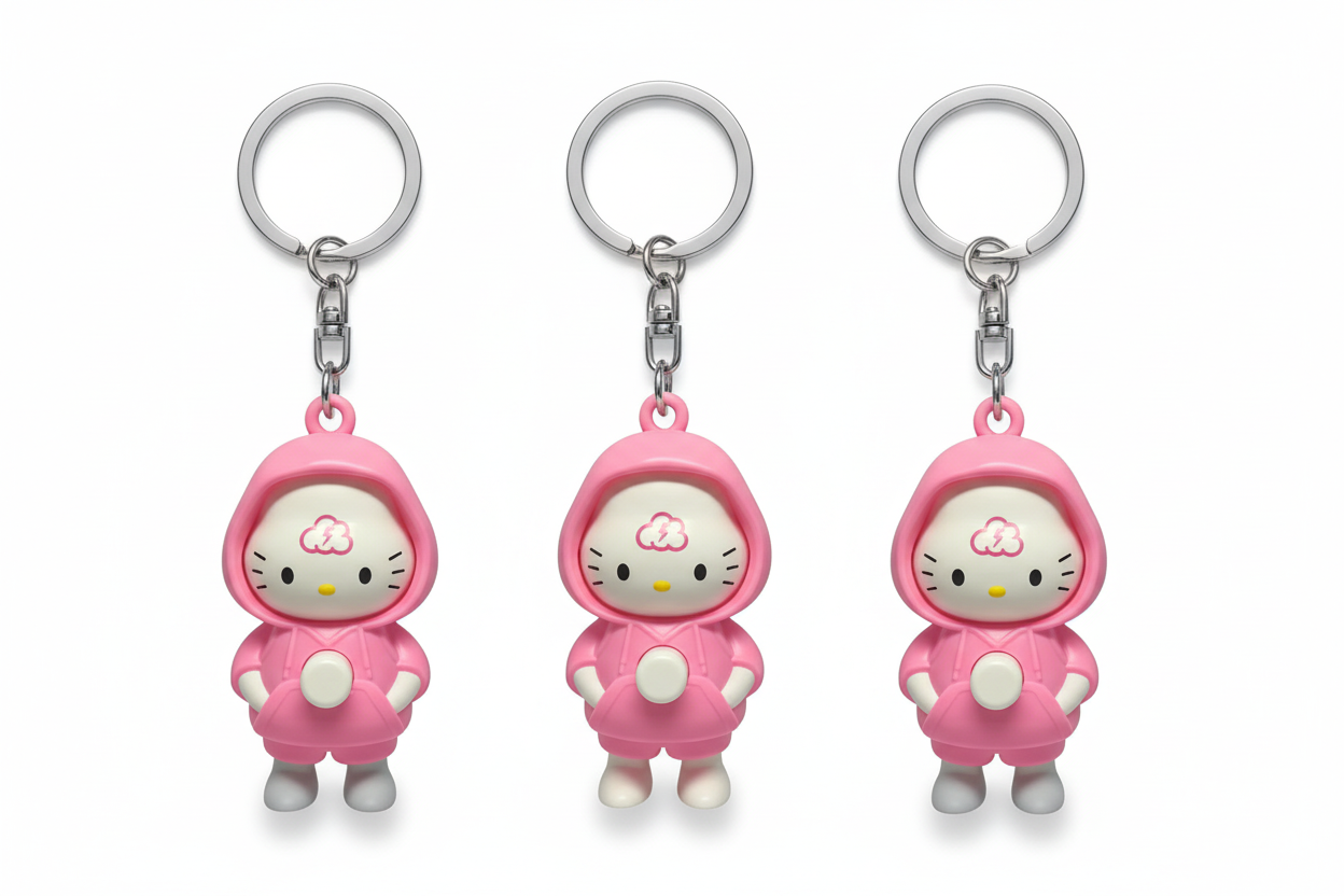 Kitty Face Changing Keychain Pack of 3 ( limited edition )
