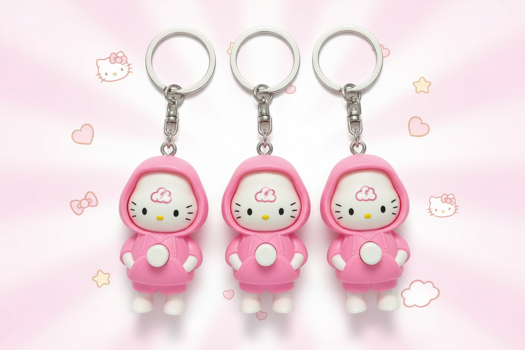 Kitty Face Changing Keychain Pack of 3 ( limited edition )