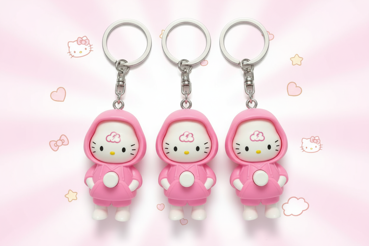 Kitty Face Changing Keychain Pack of 3 ( limited edition )