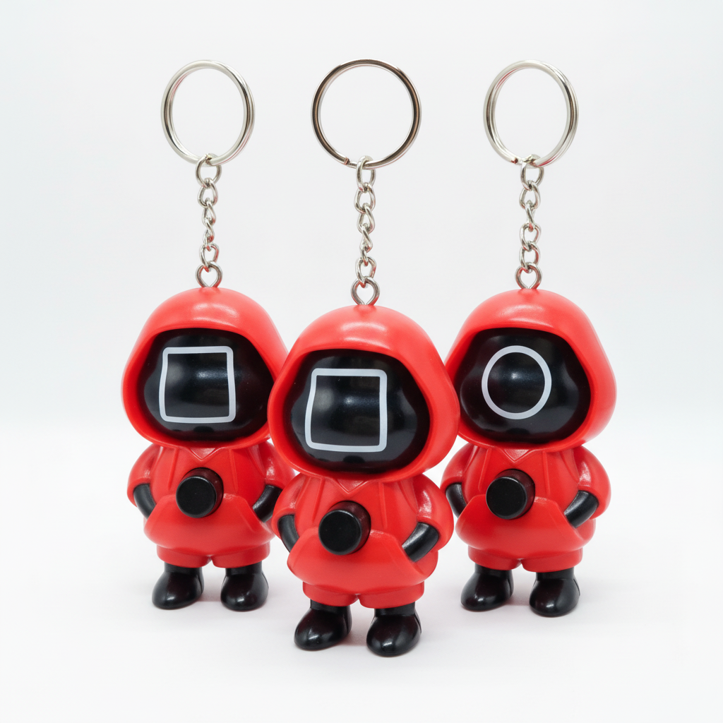 Squid Game Character Face Changing Keychain Pack of 3 ( limited edition )