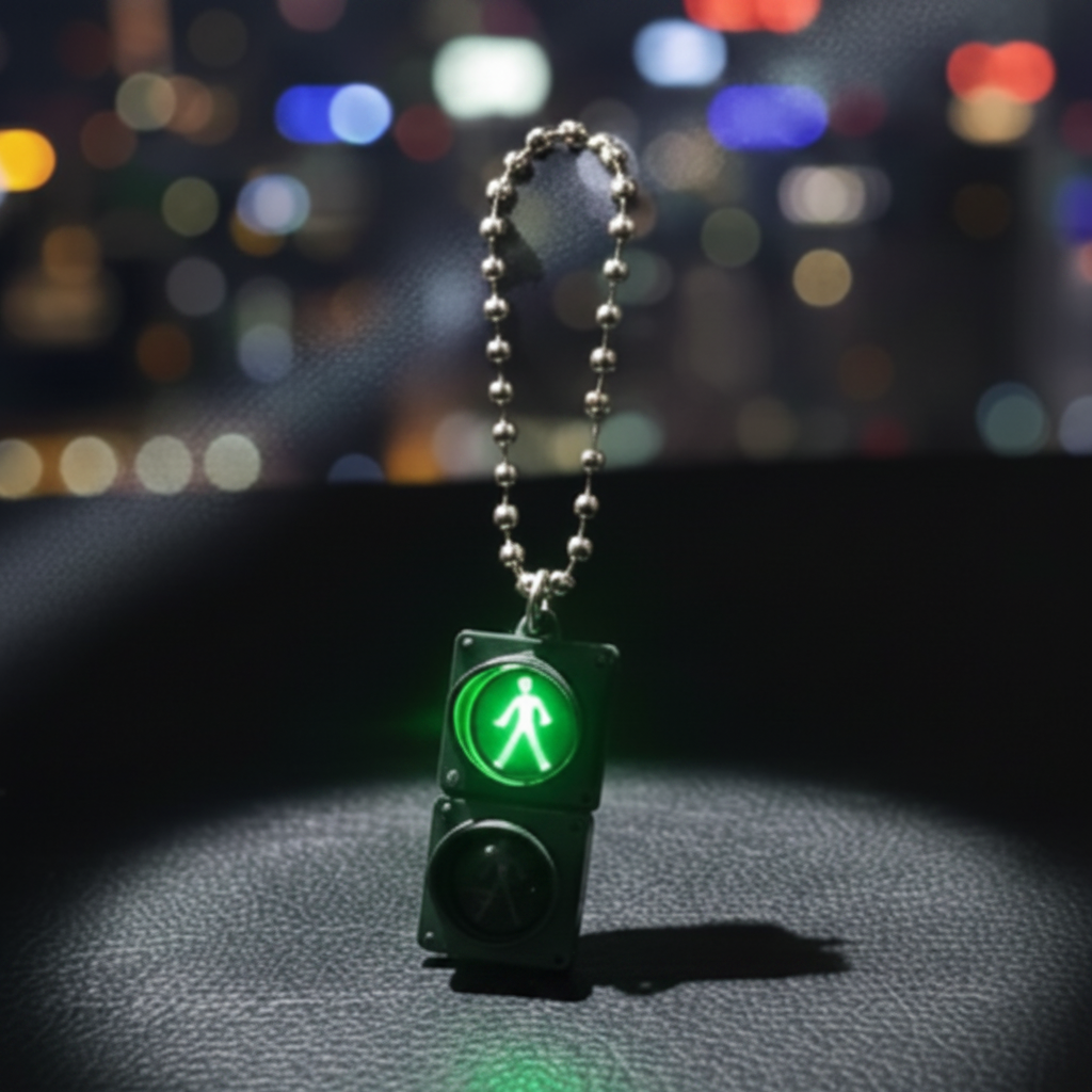 Cool Mini Traffic Light LED Keychain Lights Up And Glows!