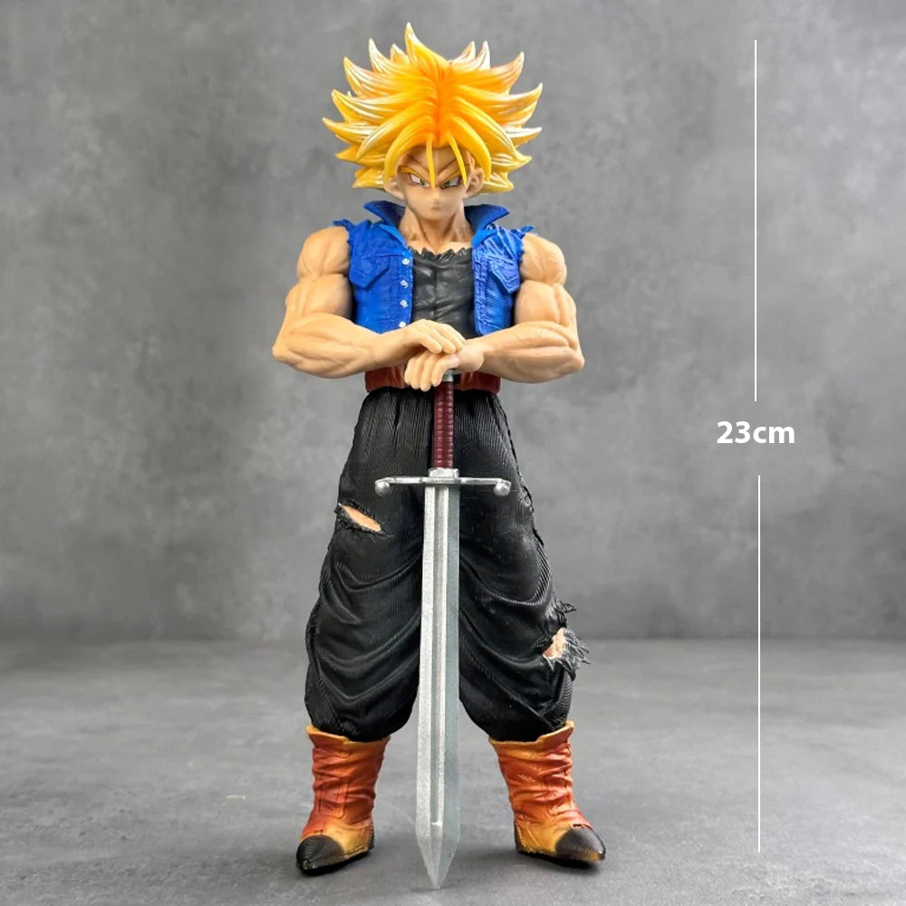 DBZ Trunks Goku Super Saiyan Standing Action Figure 23cm