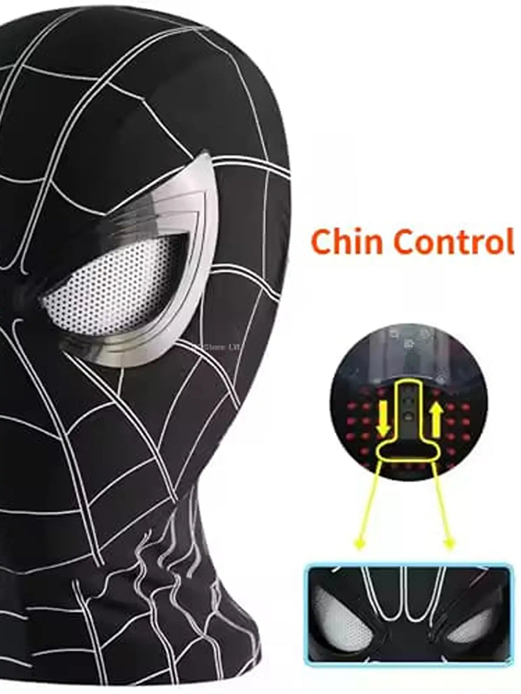 3D Spiderman Mask || with Moving Eyes, Jaw Motion Activated Blinking Eye Spider-Man black
