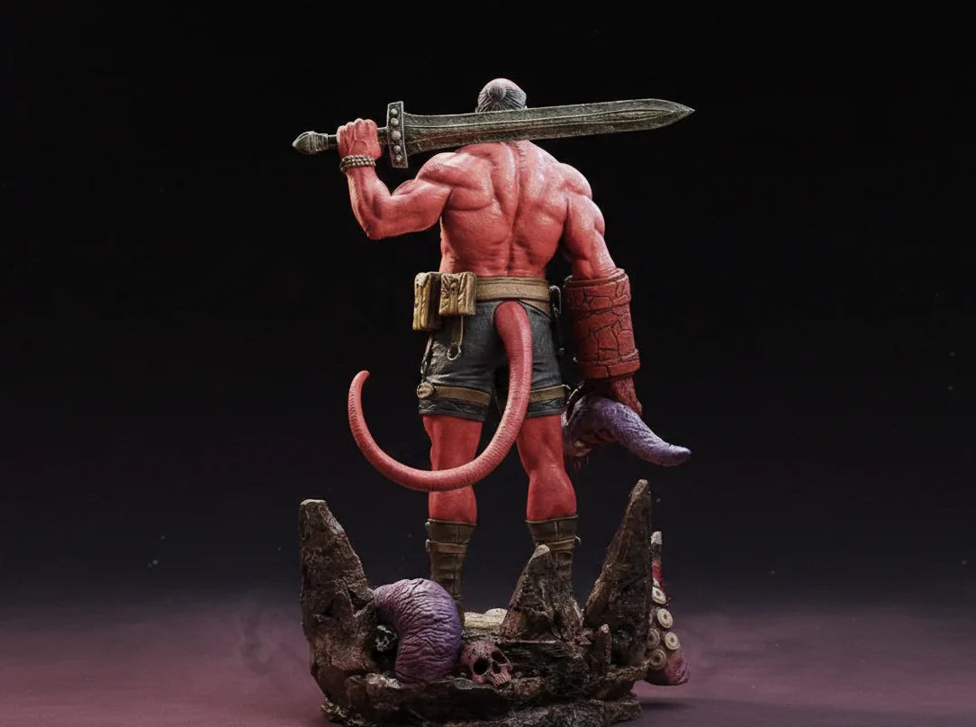 Hellboy Resin Statue 1/6 Scale 3D Printed Figure by Tibs 3D Studio – Premium Collector Edition