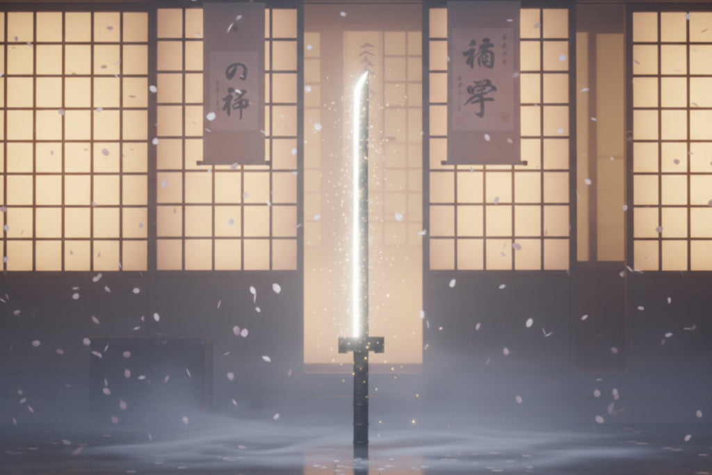 Black Edition Sparkling Katana Lightsaber Sword – LED Light Blade with Real Sparks & Smoke Effect