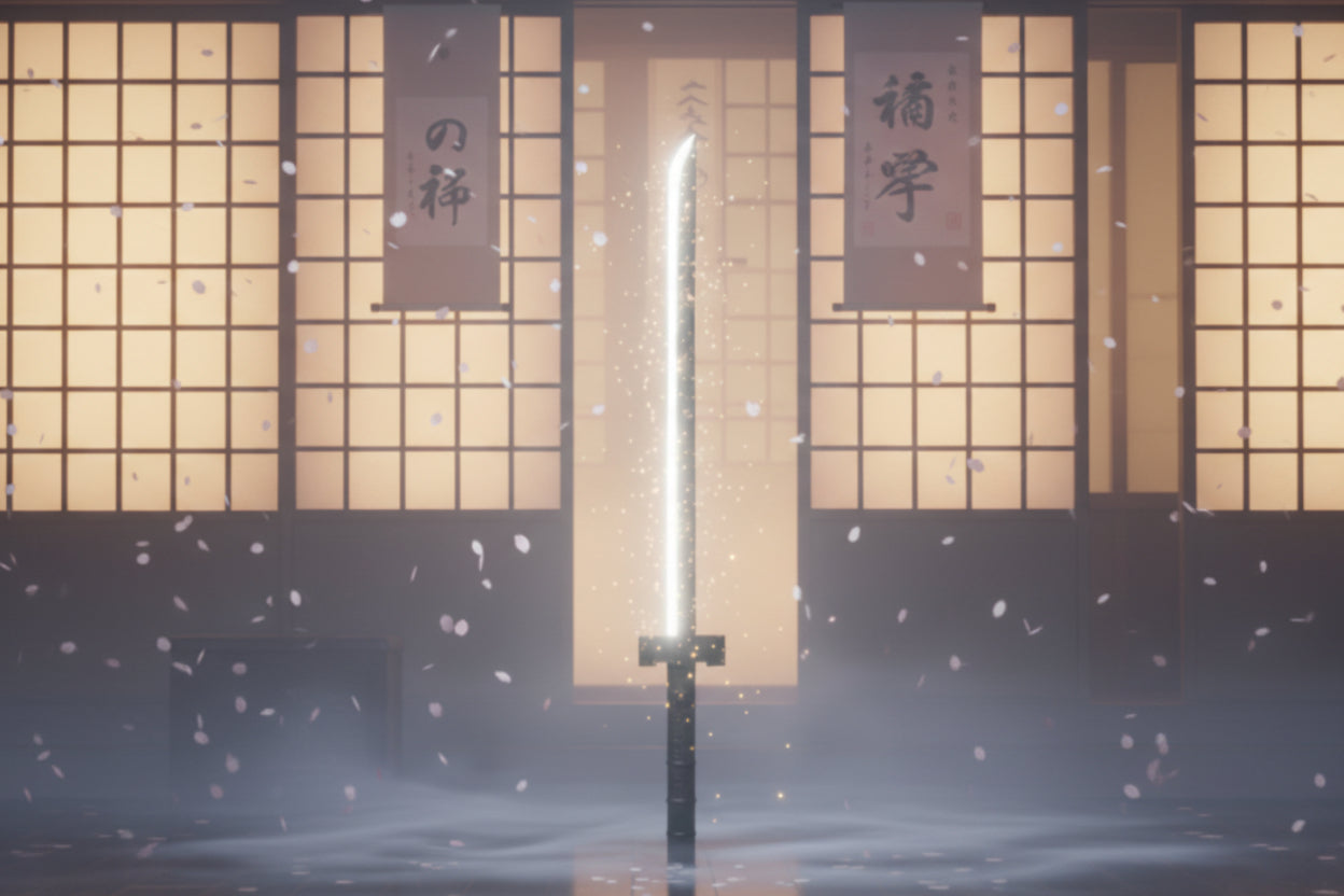 Black Edition Sparkling Katana Lightsaber Sword – LED Light Blade with Real Sparks & Smoke Effect