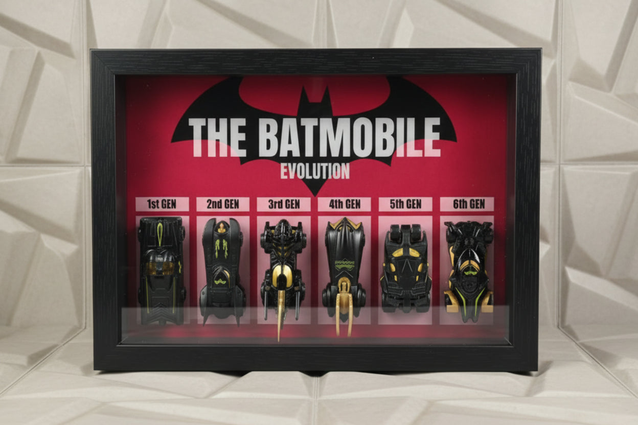 3D Car Frame Wall Art | Wooden Frame with Removable Die-Cast Cars