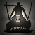 Roronoa Zoro Shadow Wall Lamp One Piece Anime 3D LED Illusion Night Light, USB Powered,Touch Control