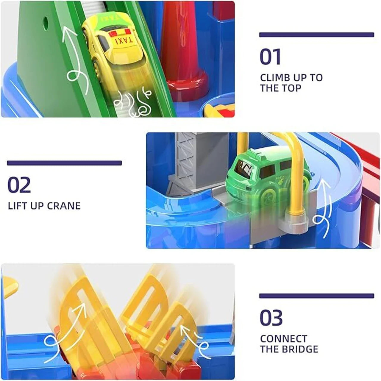 PlayPro Car Racing Rescue Track Set for Kids LIMITED EDITION
