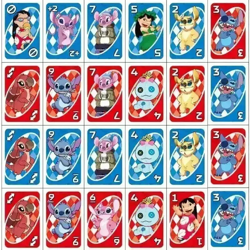 UNO Lilo & Snitch Playing Card Game for kids and family Fun Game Pack of 3