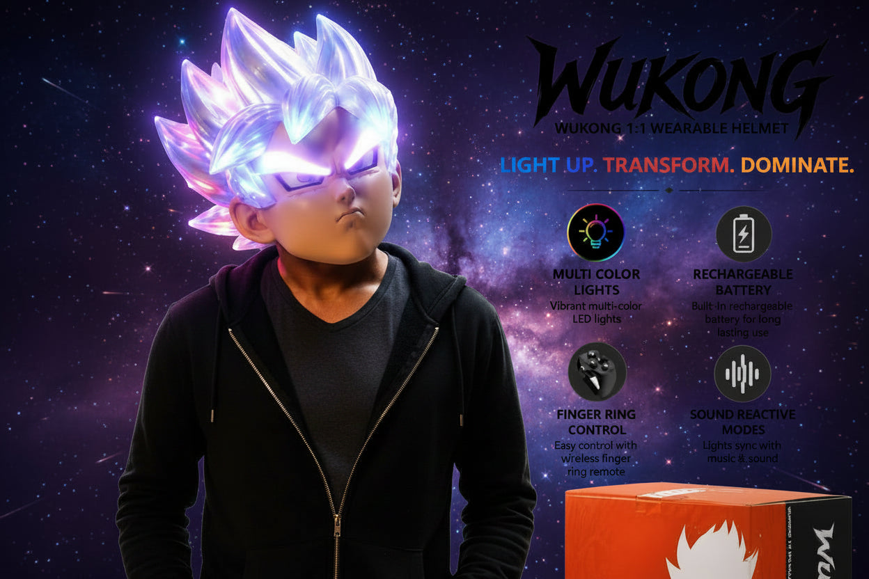 Wukong Dragon Ball Z Glowing Mask with Light Effects by Tibs Studio – Premium Collector Edition