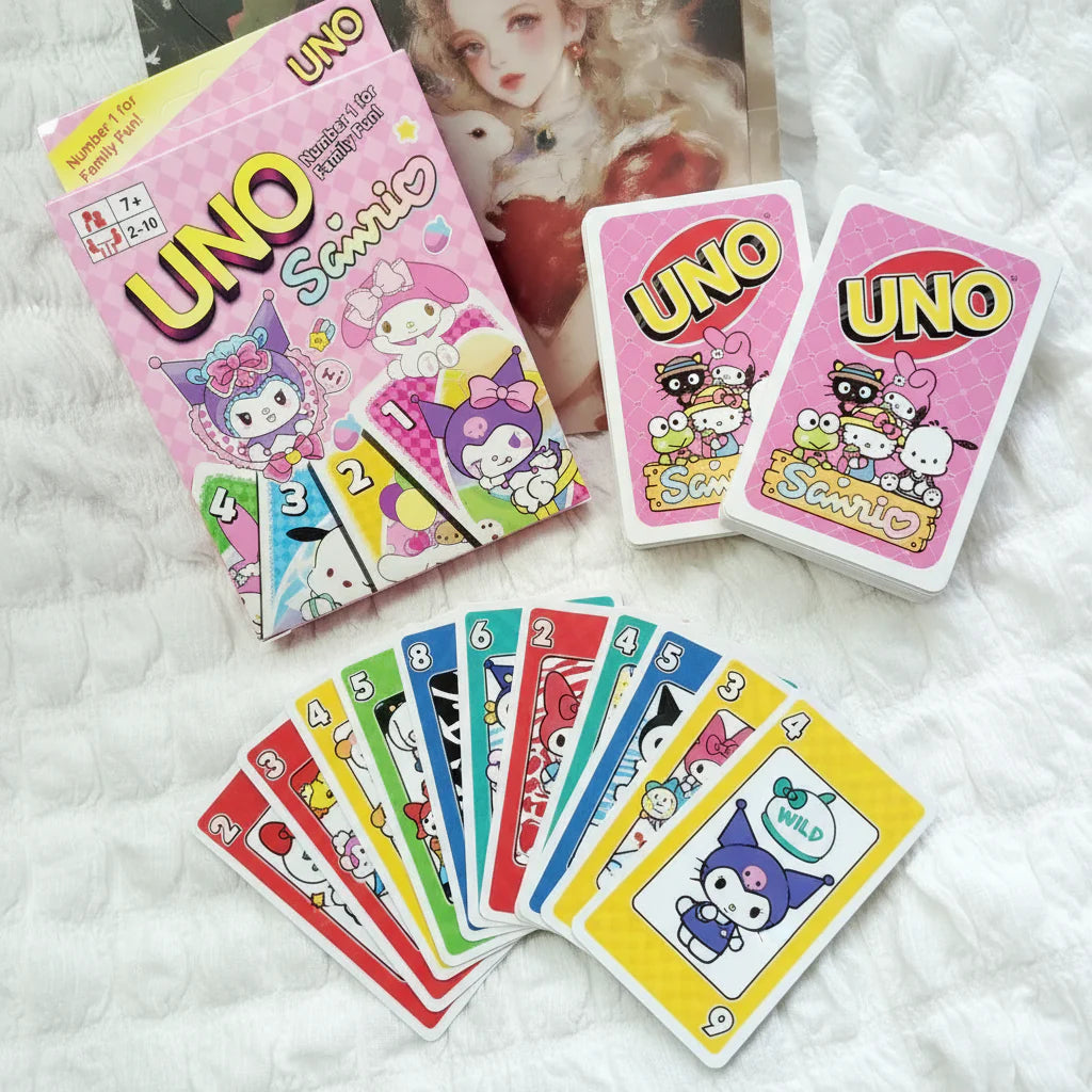 UNO Kuromi Sanrio Card Game for kids and family Pack of 3