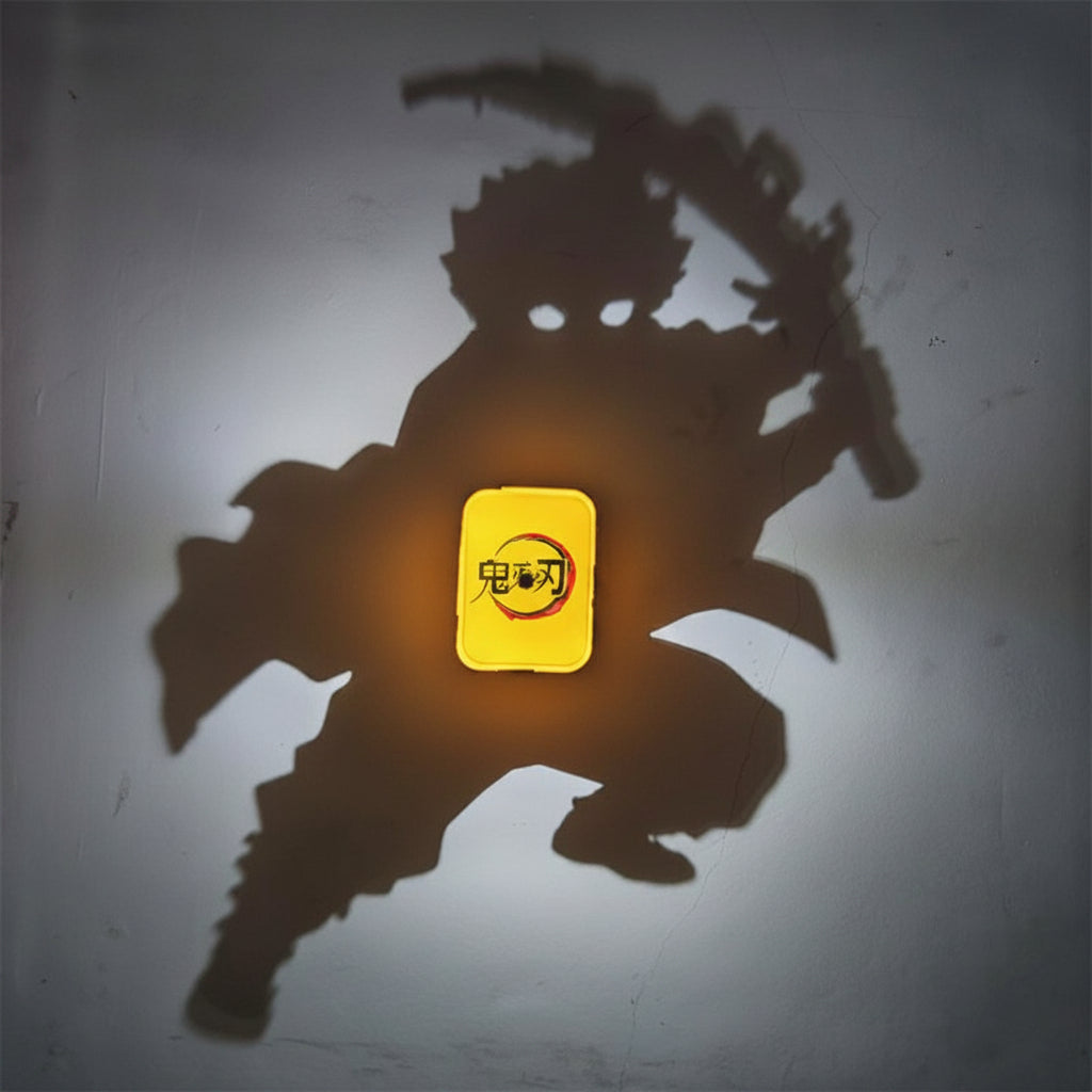 3D Anime Shadow Wall Lamp, 3D LED Illusion Night Light, USB Powered,Touch Control