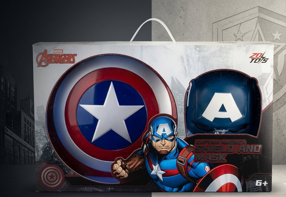 ZD Toys Captain America Shield And Mask Combo Set (Age 6+)
