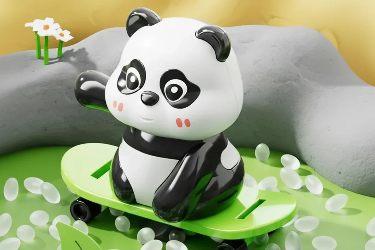 Cute Athlete Panda Wind-up Fun Rotating & Moving Panda Trio Play Toys ( limited edition )