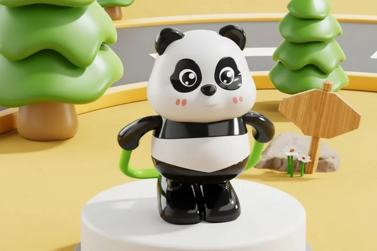 Cute Athlete Panda Wind-up Fun Rotating & Moving Panda Trio Play Toys ( limited edition )