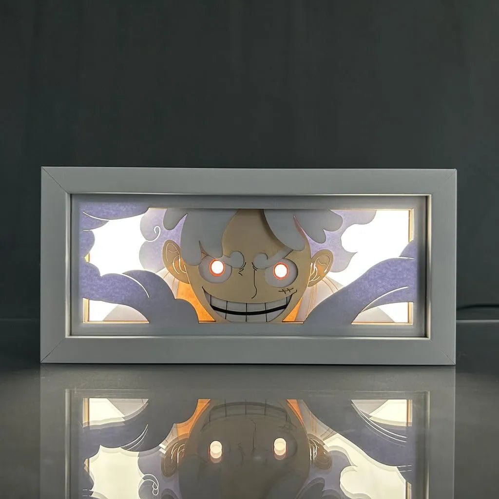 One Piece : Luffy Gear 5 LED Shadow Box Art