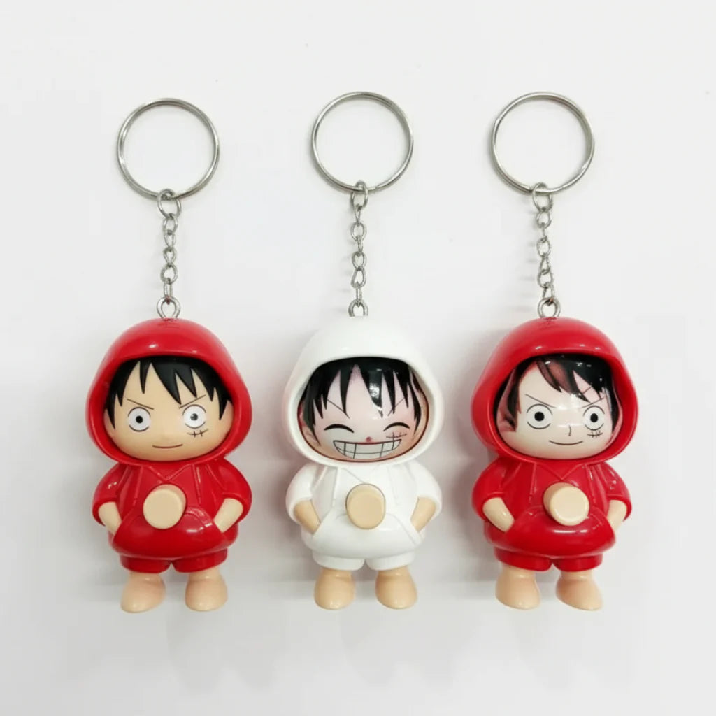 Luffy Face Changing Keychain Pack of 3