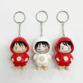 Luffy Face Changing Keychain Pack of 3