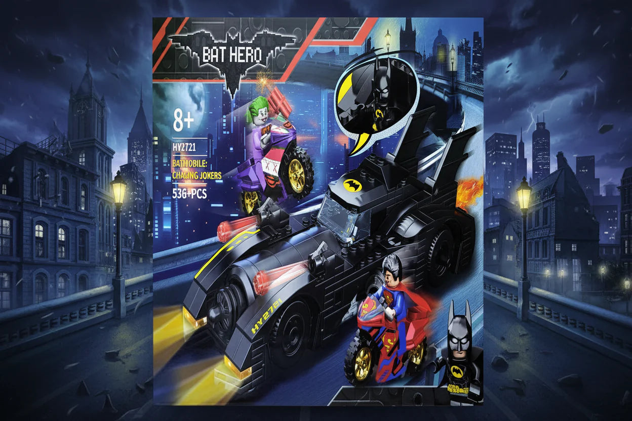 BAT HERO CHASE JOKERS Construction Block Set 536+ Pcs