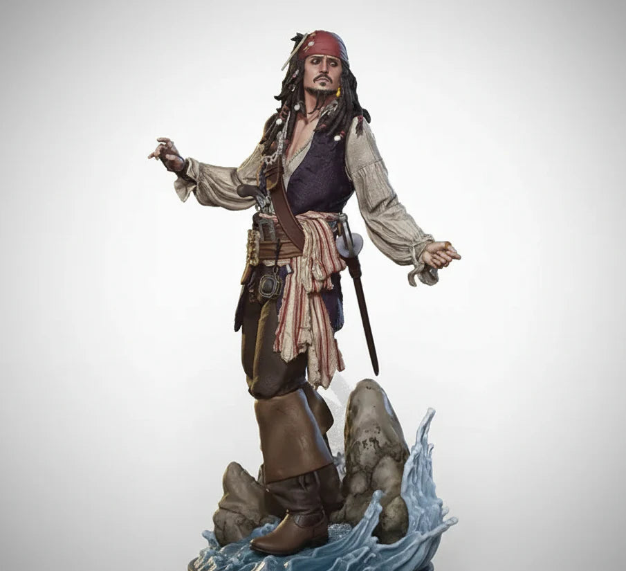 Jack Sparrow – Pirates of the Caribbean 1/6 Scale 3d printed Resin Statue By Tibs 3D Studio – Premium Collector Edition