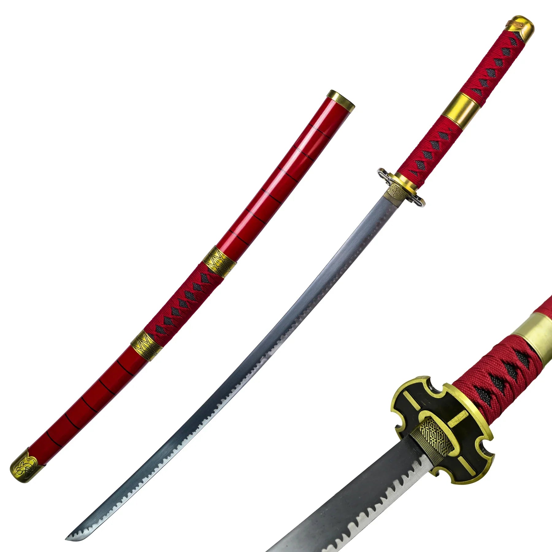 One Piece : Zoro Red Wooden Katana 104cm