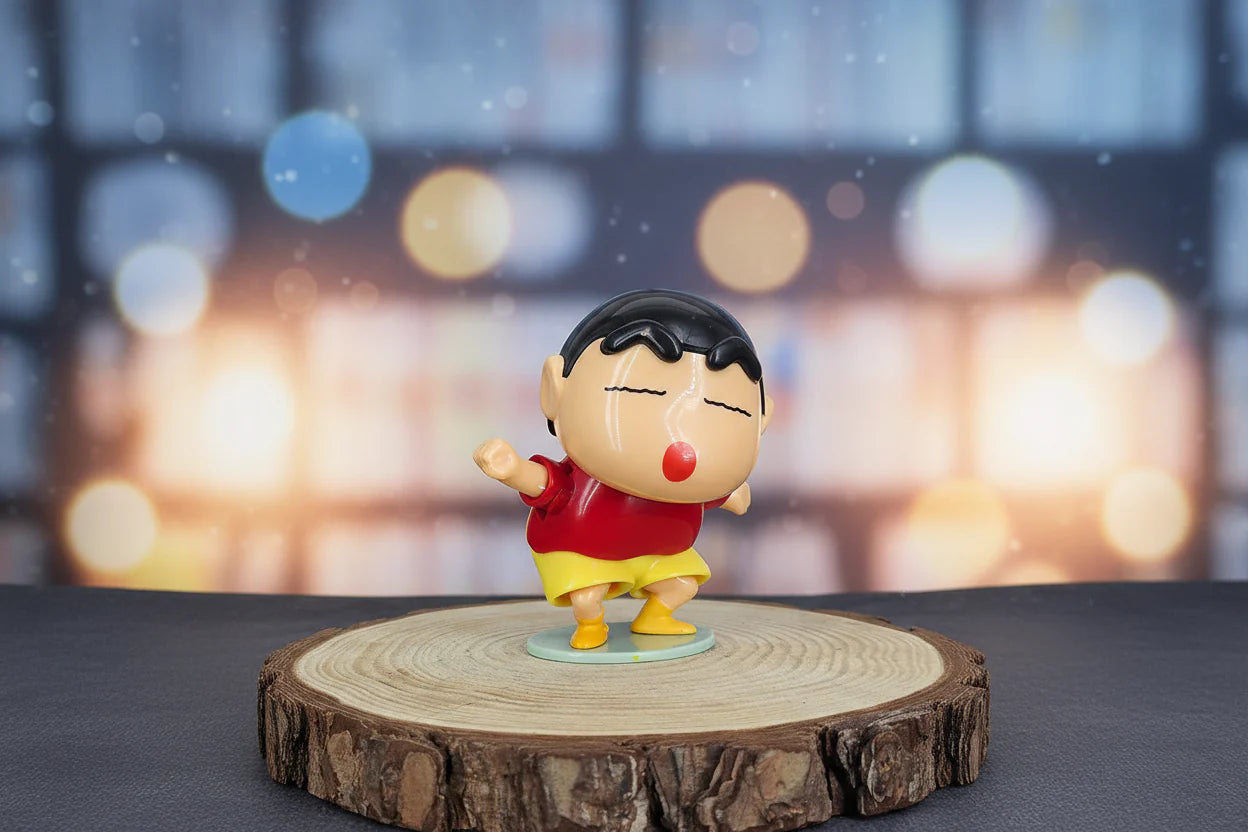 Dancing Shinchan Movable Noding Head Mechanical Toy Figure Size 12 cm