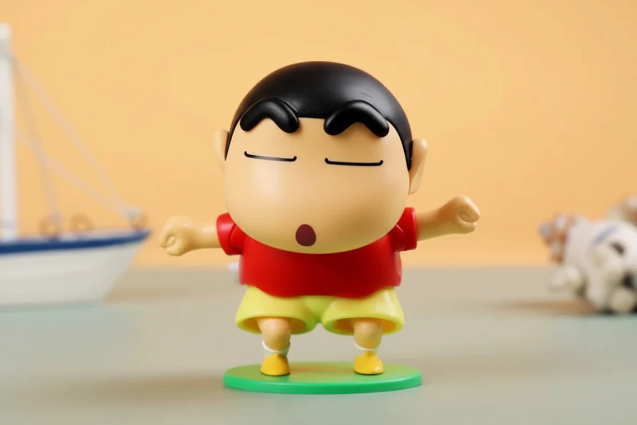 Dancing Shinchan Movable Noding Head Mechanical Toy Figure Size 12 cm