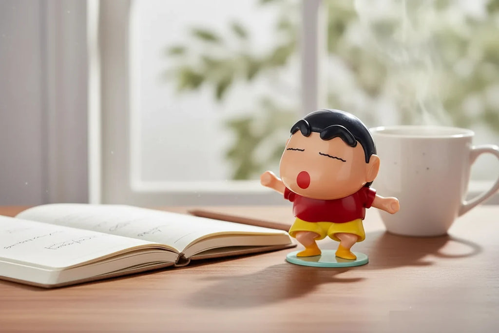 Dancing Shinchan Movable Noding Head Mechanical Toy Figure Size 12 cm