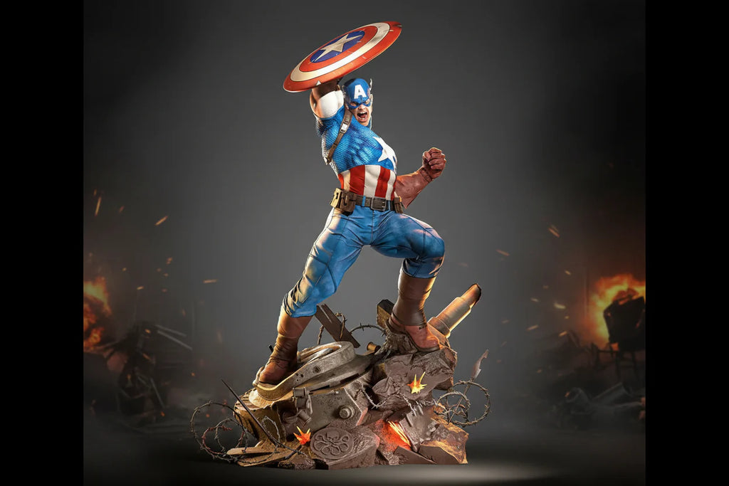 Captain America Resin Statue (1/6 Scale)3D Printed Figure by Tibs 3D Studio – Premium Collector Edition