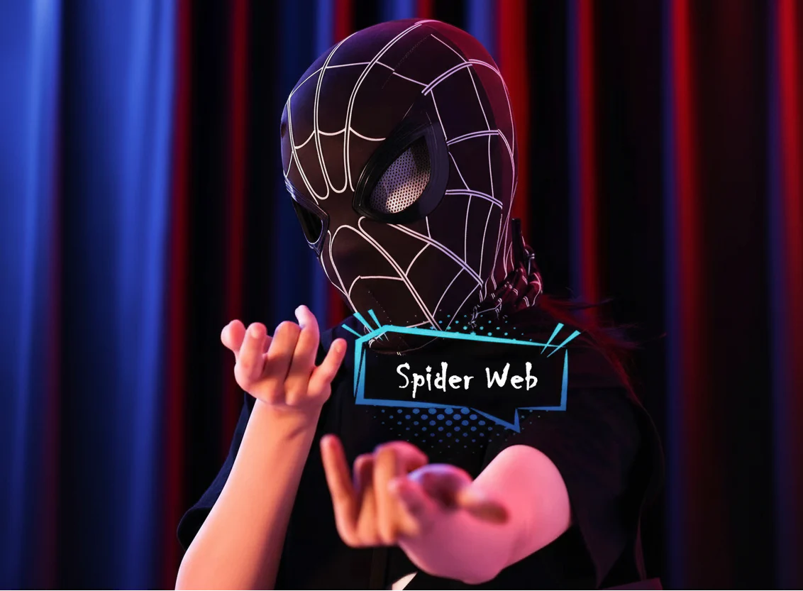 Spiderman Black Raimi 1:1 Cosplay Mask Helmet Touch Light Chin Control Eye Blink Limited Edition