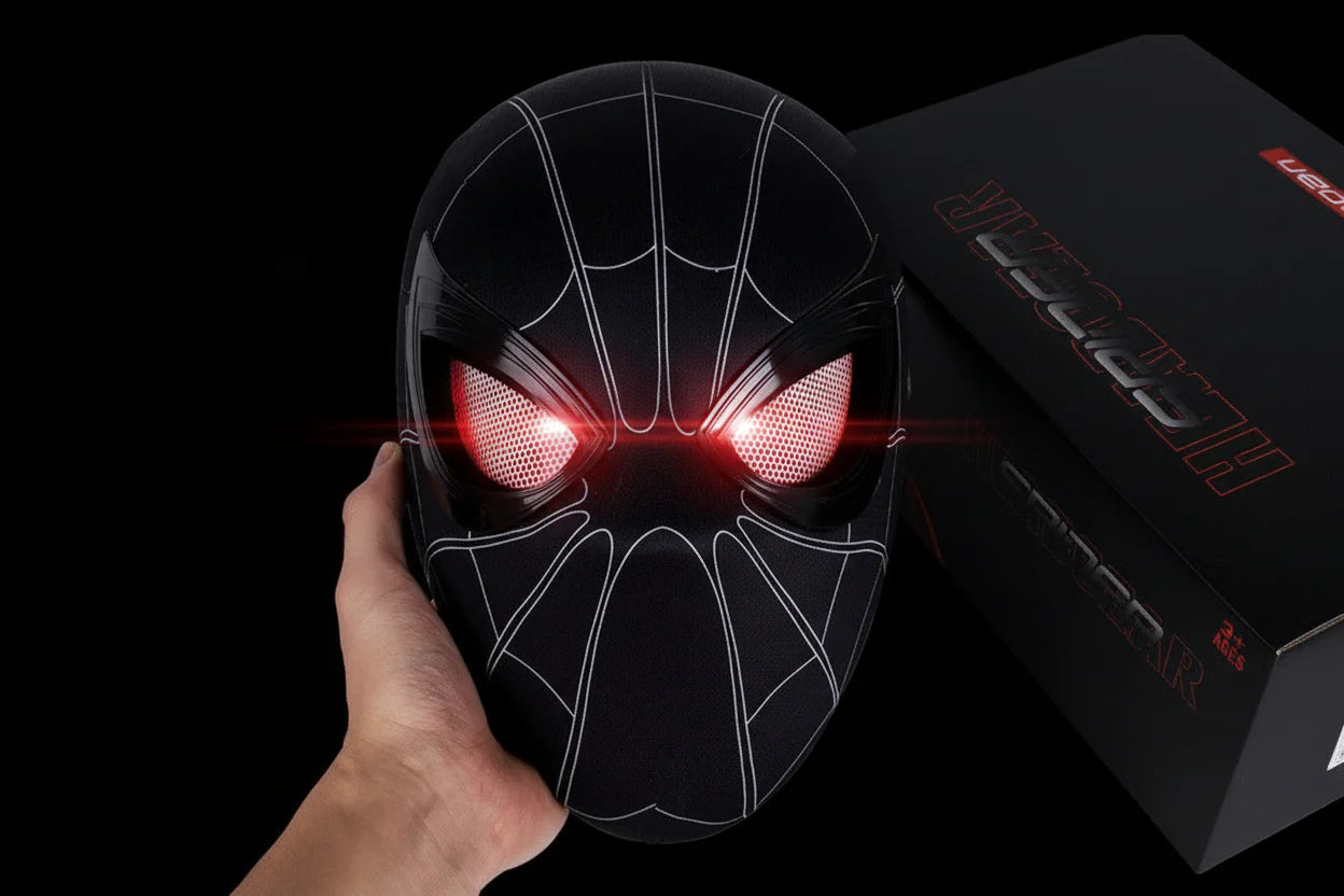 Spiderman Black Raimi 1:1 Cosplay Mask Helmet Touch Light Chin Control Eye Blink Limited Edition
