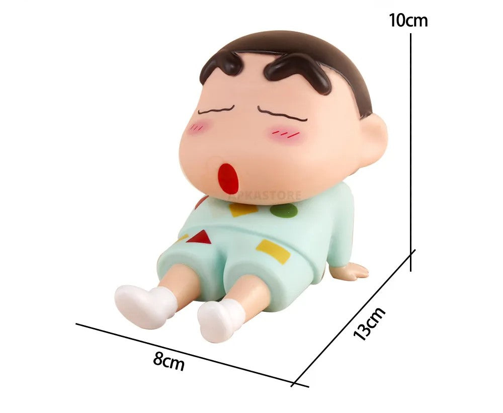 Lazy Shinchan Phone Stand Sitting 10cm Action Figure