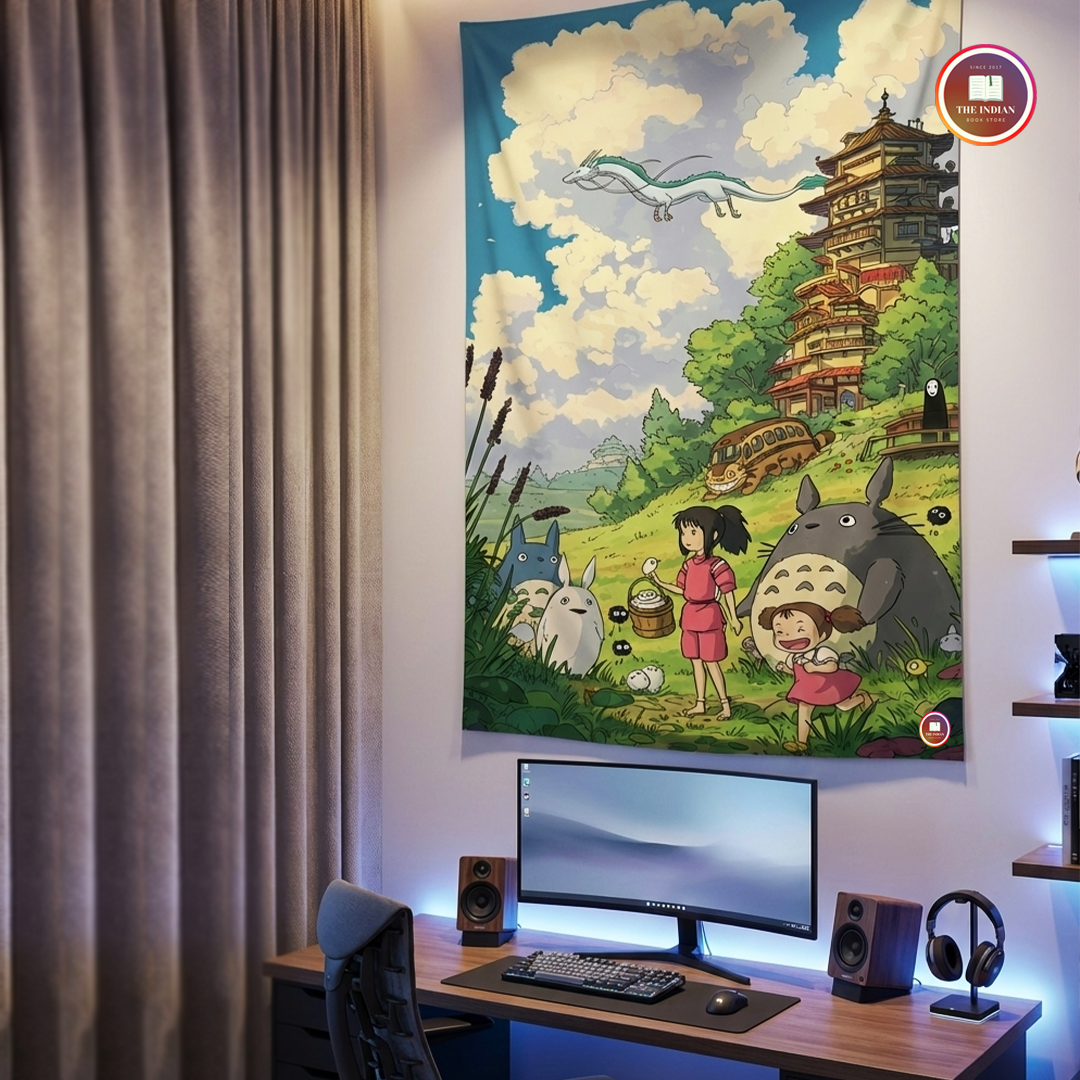 Totoro Anime Tapestry for Home Decor Bedroom Living Room (Multicolor)