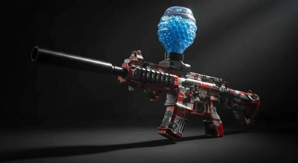 M416 Assault Rifle Automatic Electric Gel Blaster Toy Gun -Electric Operated Gun Toy High Speed Upto 50 Feet Range Rechargeable Safe & Durable Outdoor Shooting Toy