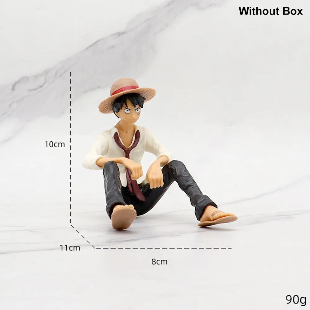 One Piece : Luffy Sitting  White - Action Figure 10cm