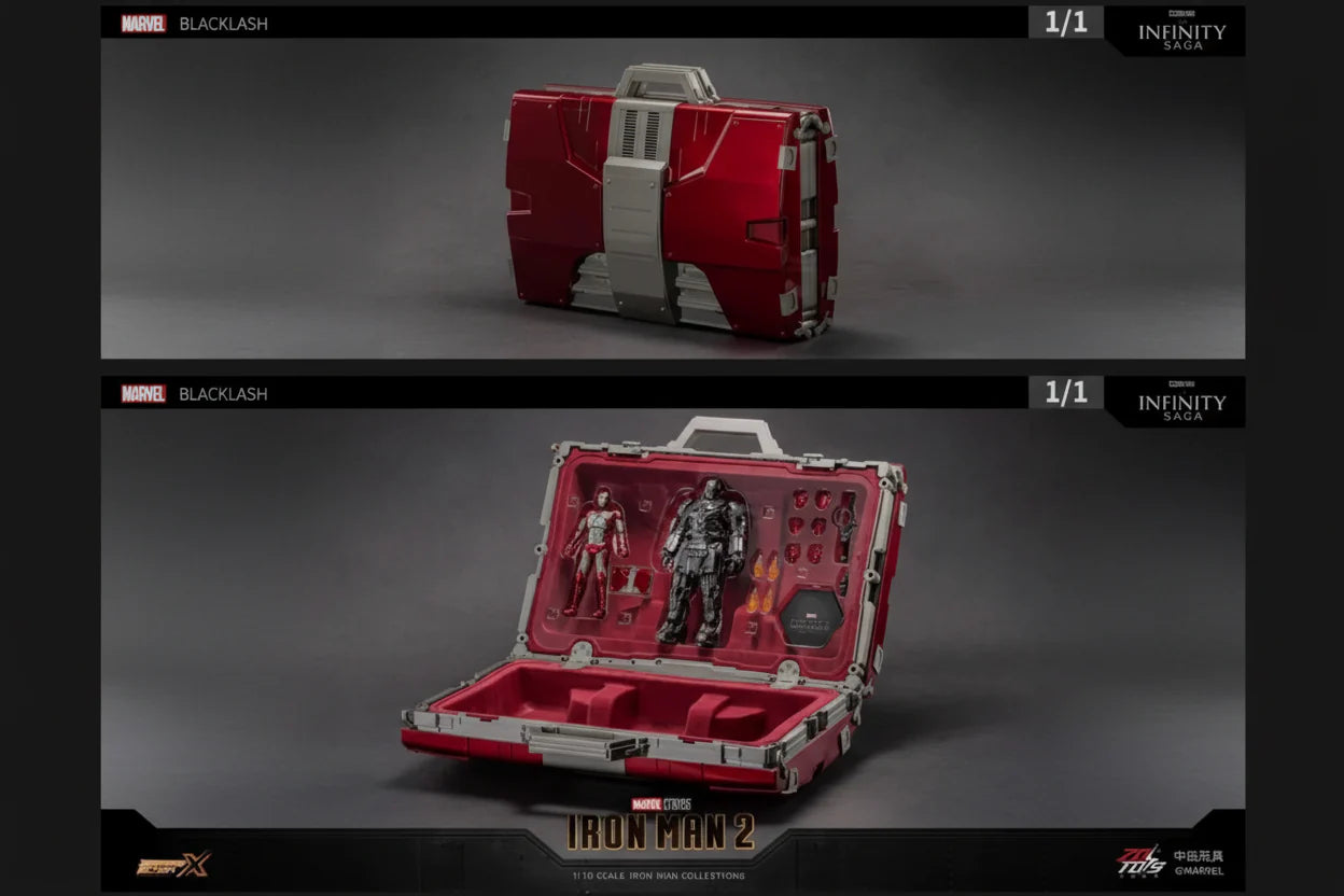 ZD Toys Iron Man MK5 Life Size Suitcase With 7 Inch Mark 5 & Whiplash (Limited Edition)